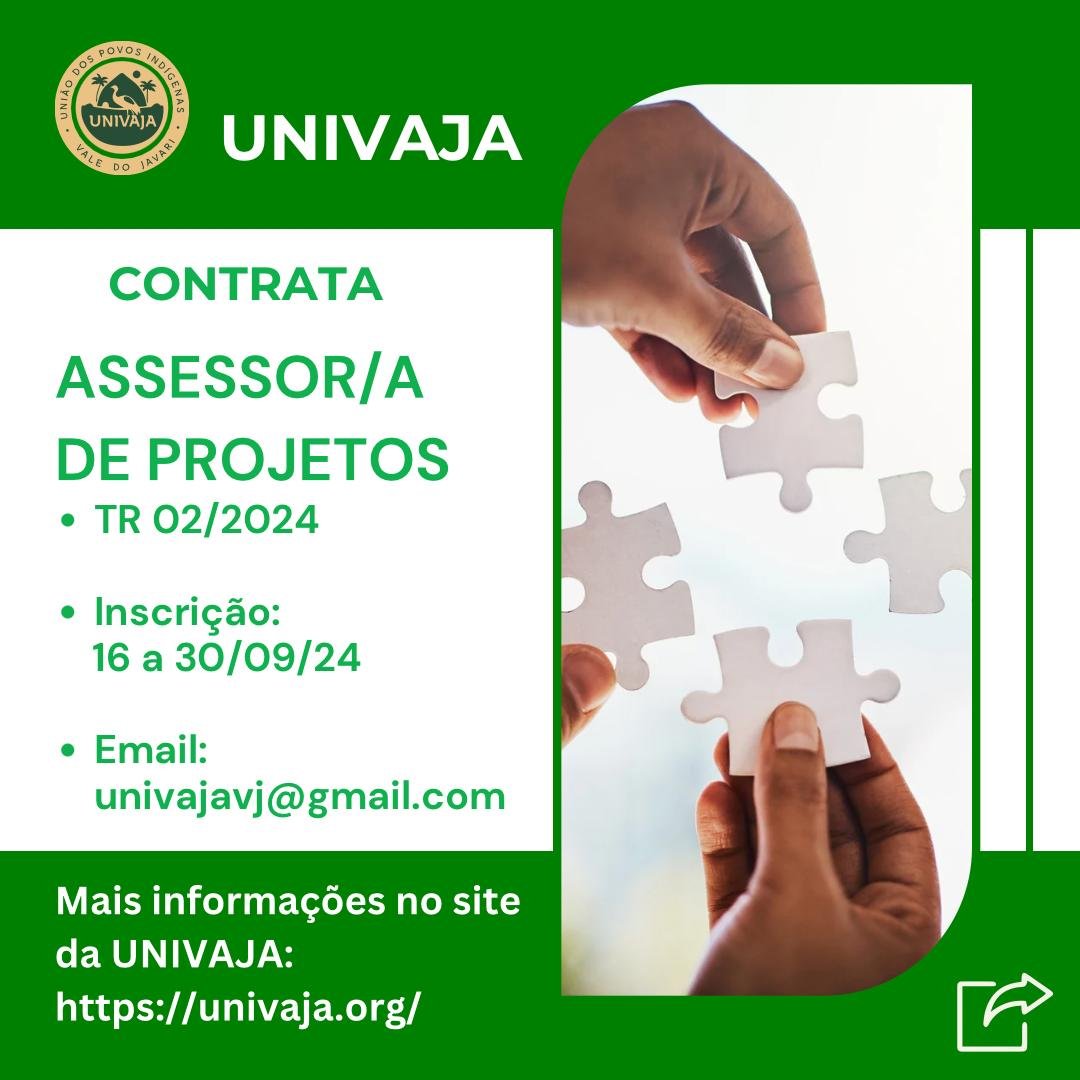 UNIVAJA Contrata Assessor(a) de Projetos