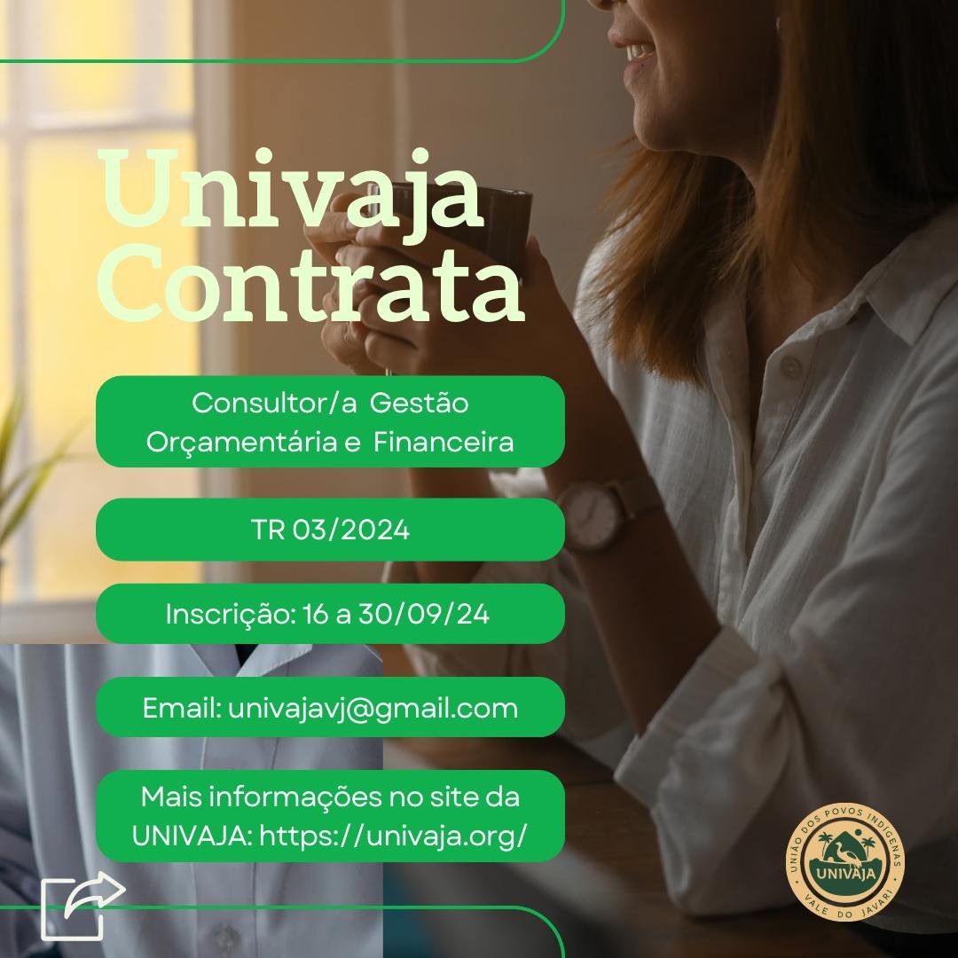 UNIVAJA Contrata Consultor(a) de Gestão Financeira e Orçamentária